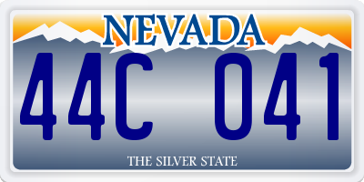 NV license plate 44C041