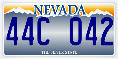 NV license plate 44C042