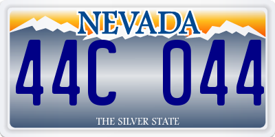 NV license plate 44C044