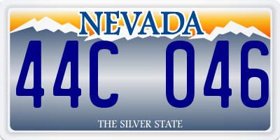 NV license plate 44C046
