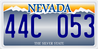 NV license plate 44C053