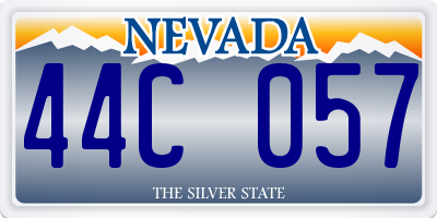 NV license plate 44C057