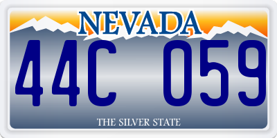 NV license plate 44C059