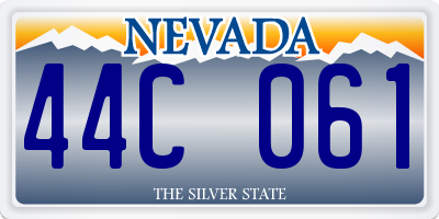 NV license plate 44C061