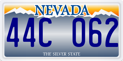 NV license plate 44C062