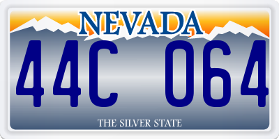 NV license plate 44C064