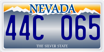 NV license plate 44C065