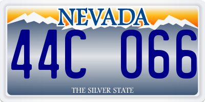 NV license plate 44C066