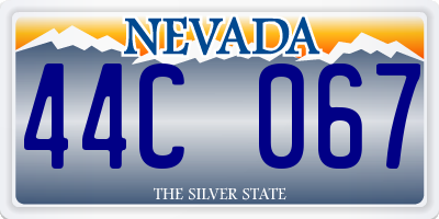 NV license plate 44C067