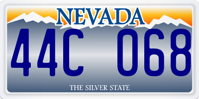 NV license plate 44C068