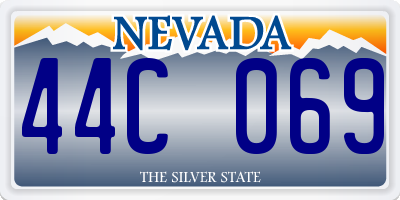 NV license plate 44C069