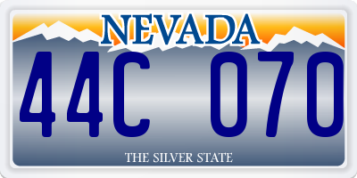 NV license plate 44C070