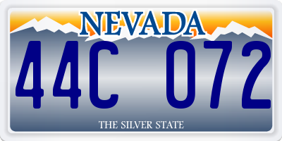 NV license plate 44C072