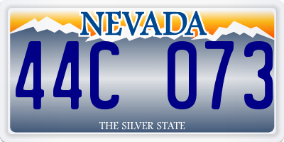 NV license plate 44C073