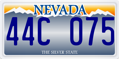 NV license plate 44C075