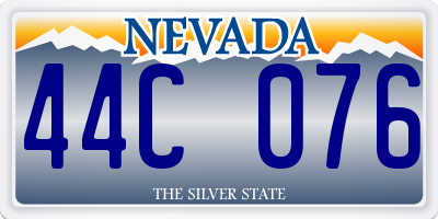 NV license plate 44C076