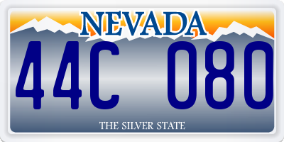 NV license plate 44C080