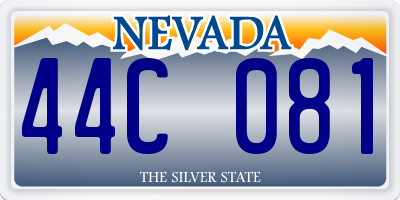 NV license plate 44C081