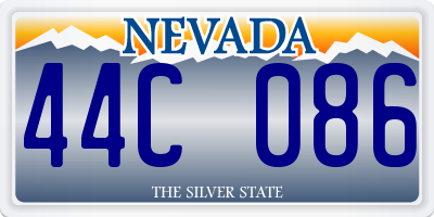 NV license plate 44C086