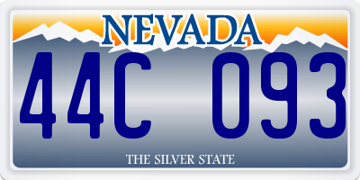 NV license plate 44C093