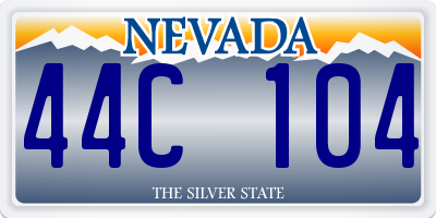 NV license plate 44C104