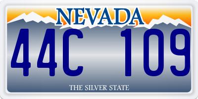 NV license plate 44C109