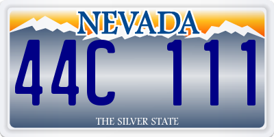 NV license plate 44C111