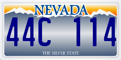 NV license plate 44C114