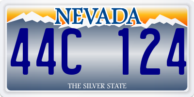 NV license plate 44C124