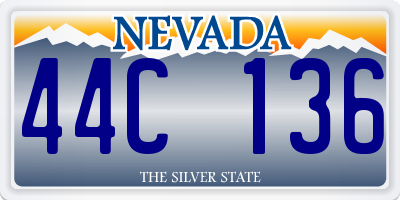 NV license plate 44C136