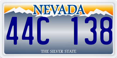 NV license plate 44C138