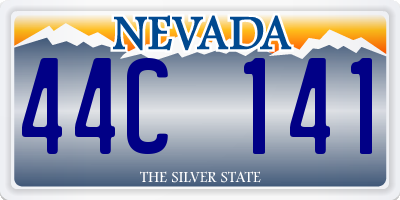 NV license plate 44C141