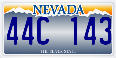 NV license plate 44C143