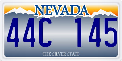 NV license plate 44C145