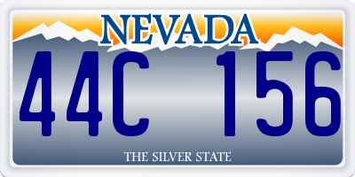 NV license plate 44C156