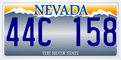 NV license plate 44C158