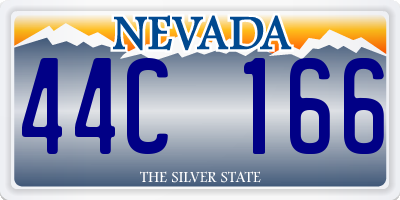 NV license plate 44C166