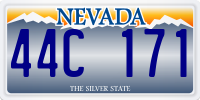 NV license plate 44C171
