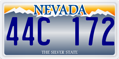 NV license plate 44C172