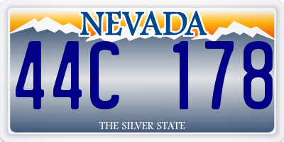 NV license plate 44C178