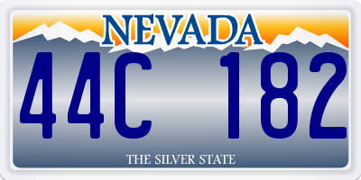NV license plate 44C182