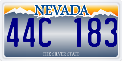 NV license plate 44C183