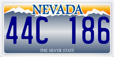 NV license plate 44C186