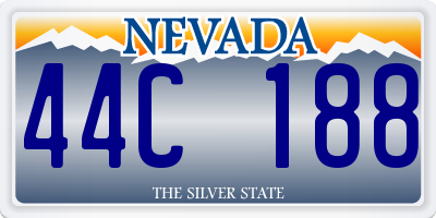 NV license plate 44C188