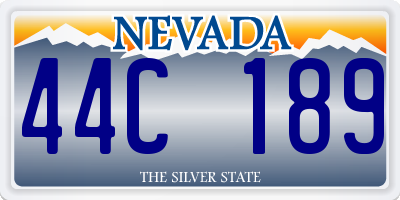 NV license plate 44C189