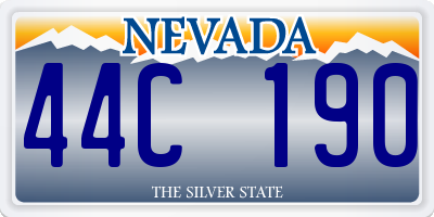 NV license plate 44C190