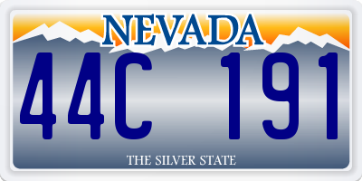 NV license plate 44C191