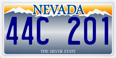 NV license plate 44C201