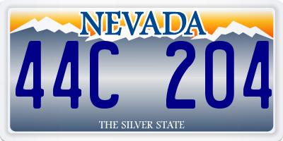 NV license plate 44C204