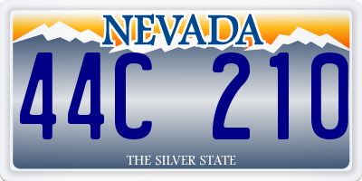 NV license plate 44C210